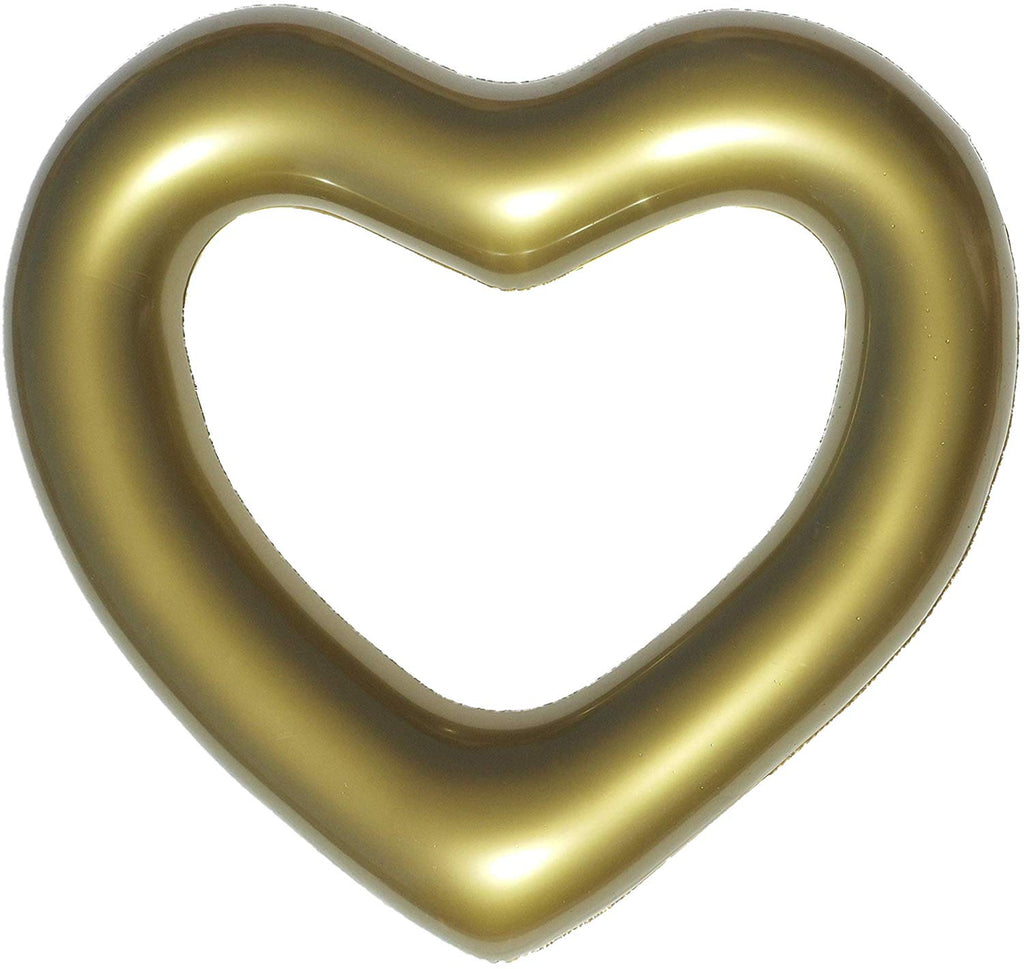 Gold heart float from the best pool float brand on white background