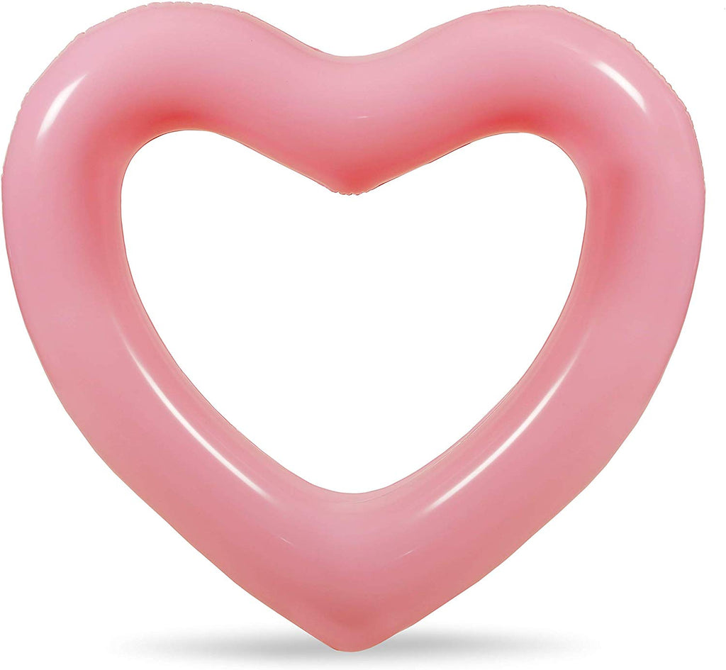 light pink heart float from the best pool float brand in front of a white background